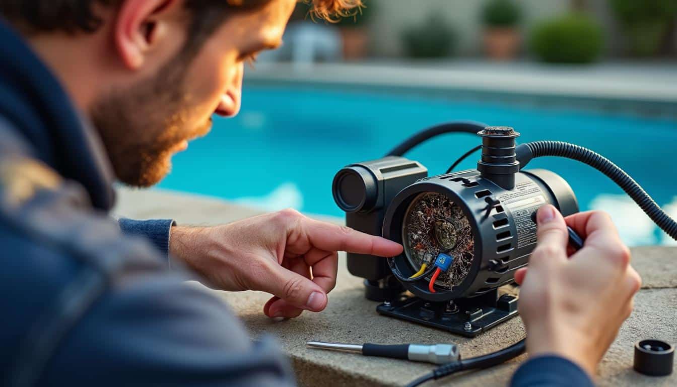 Illustration: Symptômes et diagnostic d’un condensateur de pompe de piscine défaillant