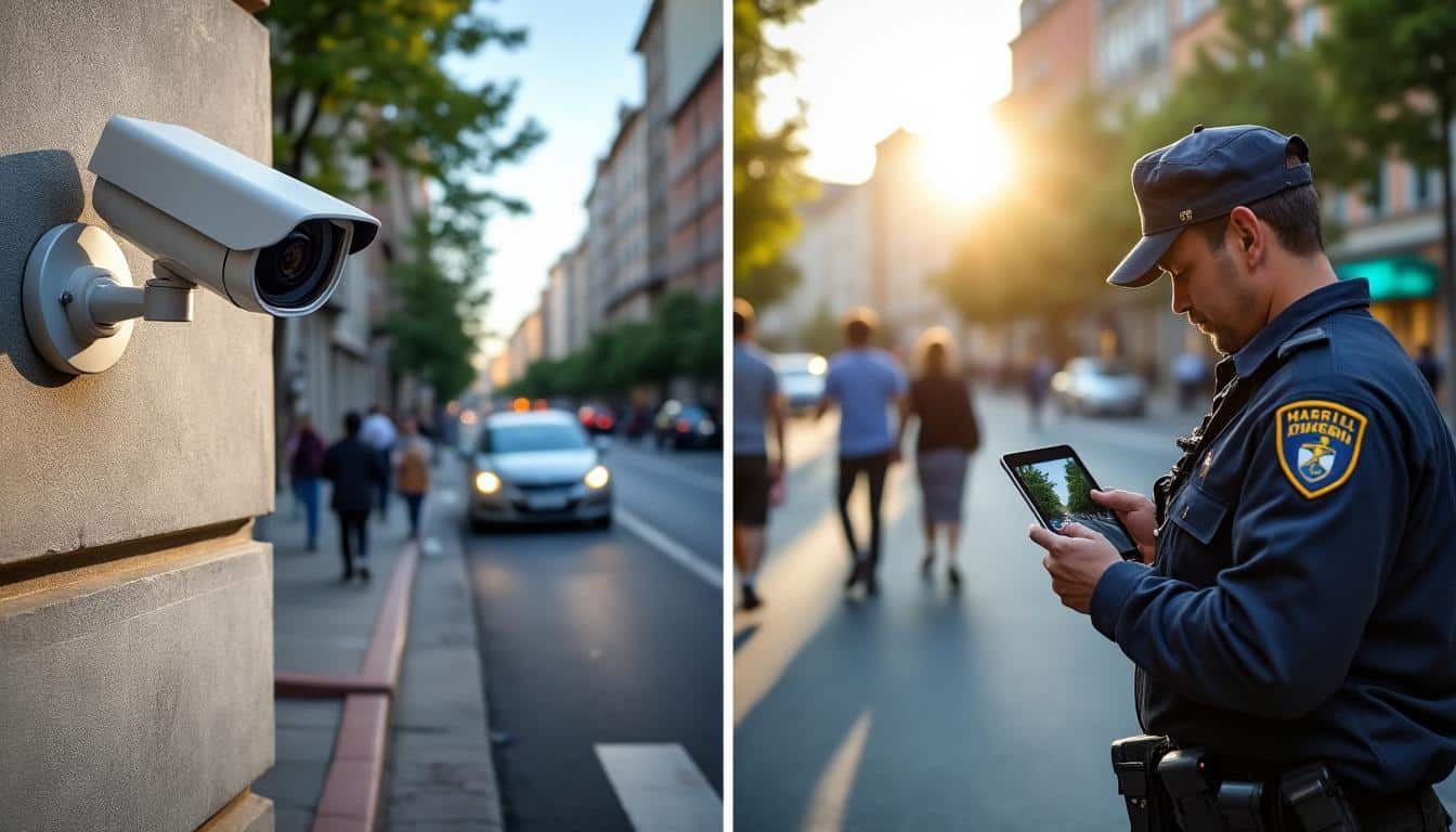 Illustration: Définitions et principes de la différence entre la vidéosurveillance et la vidéo-verbalisation