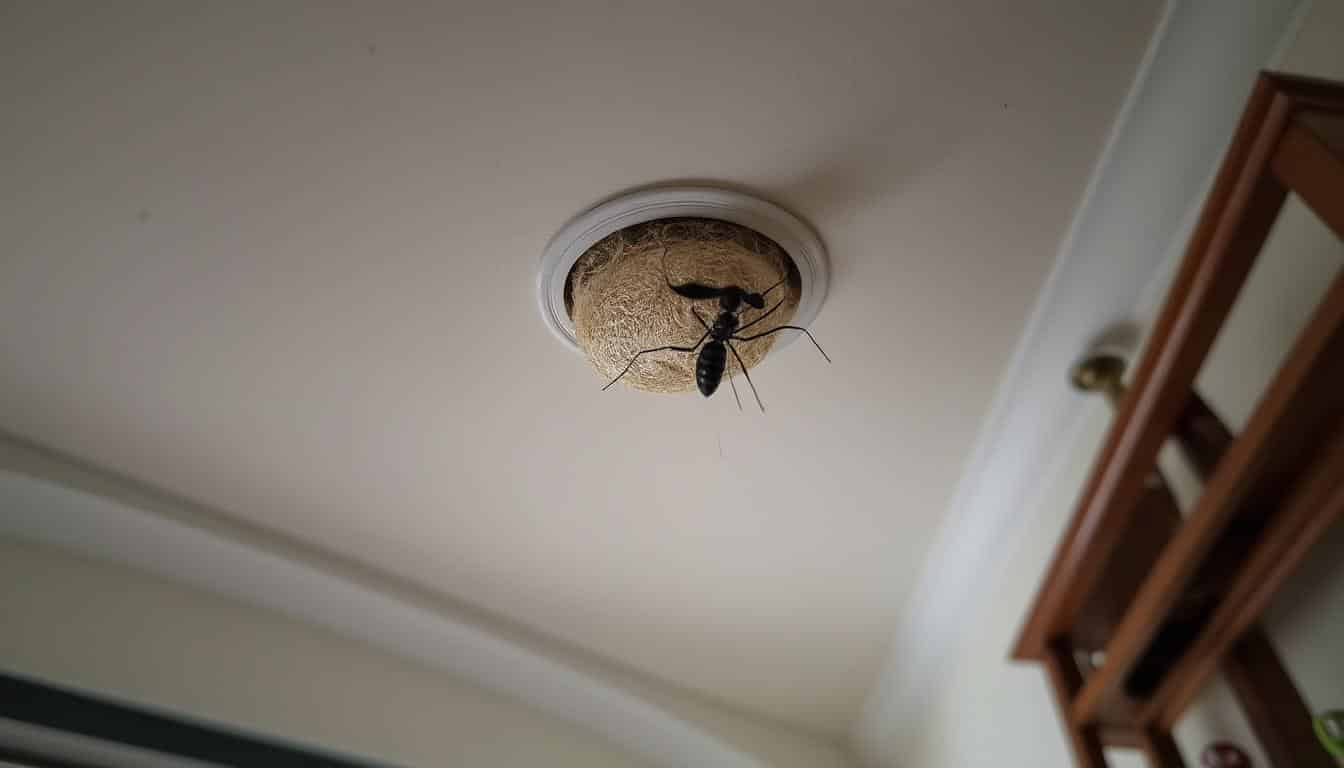 Illustration: Définition de la guêpe maçonne et identification de son nid dans la maison