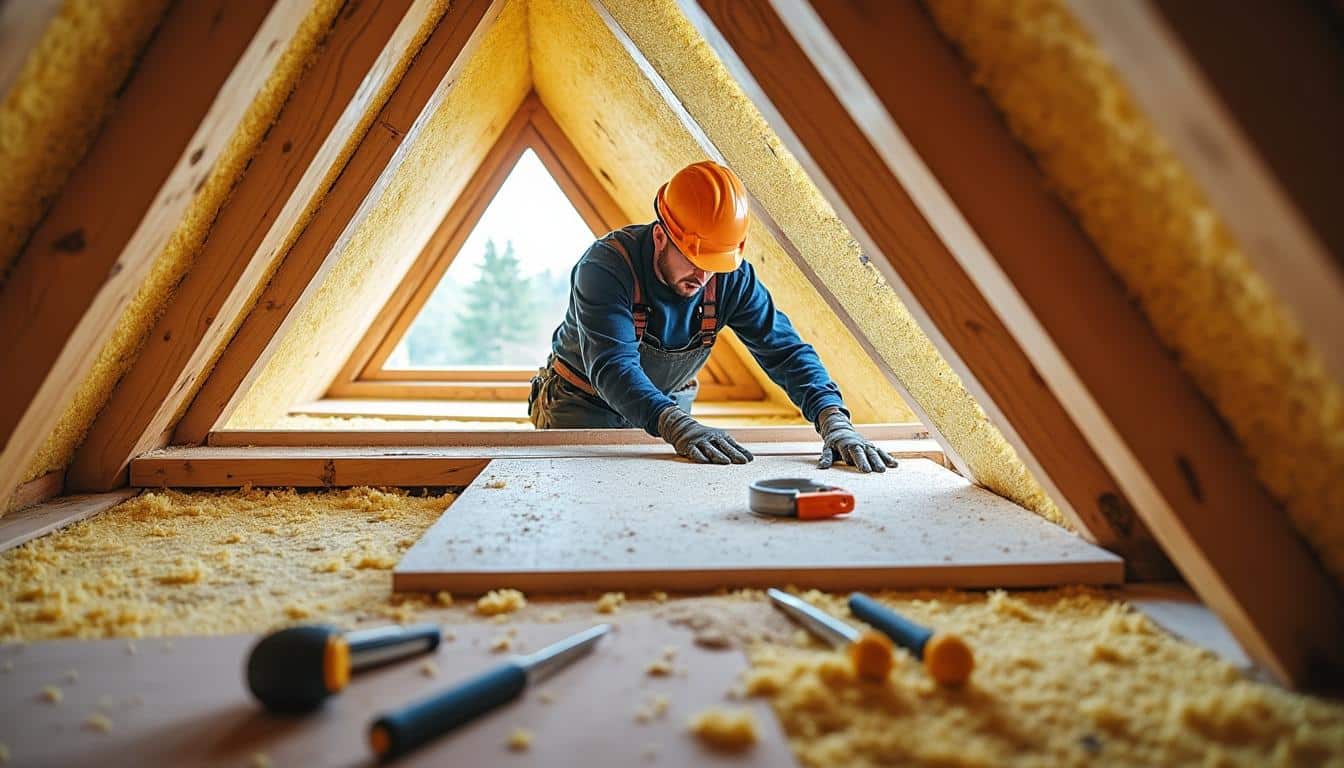 Illustration: Matériaux isolants adaptés à l’isolation sous toiture entre chevrons