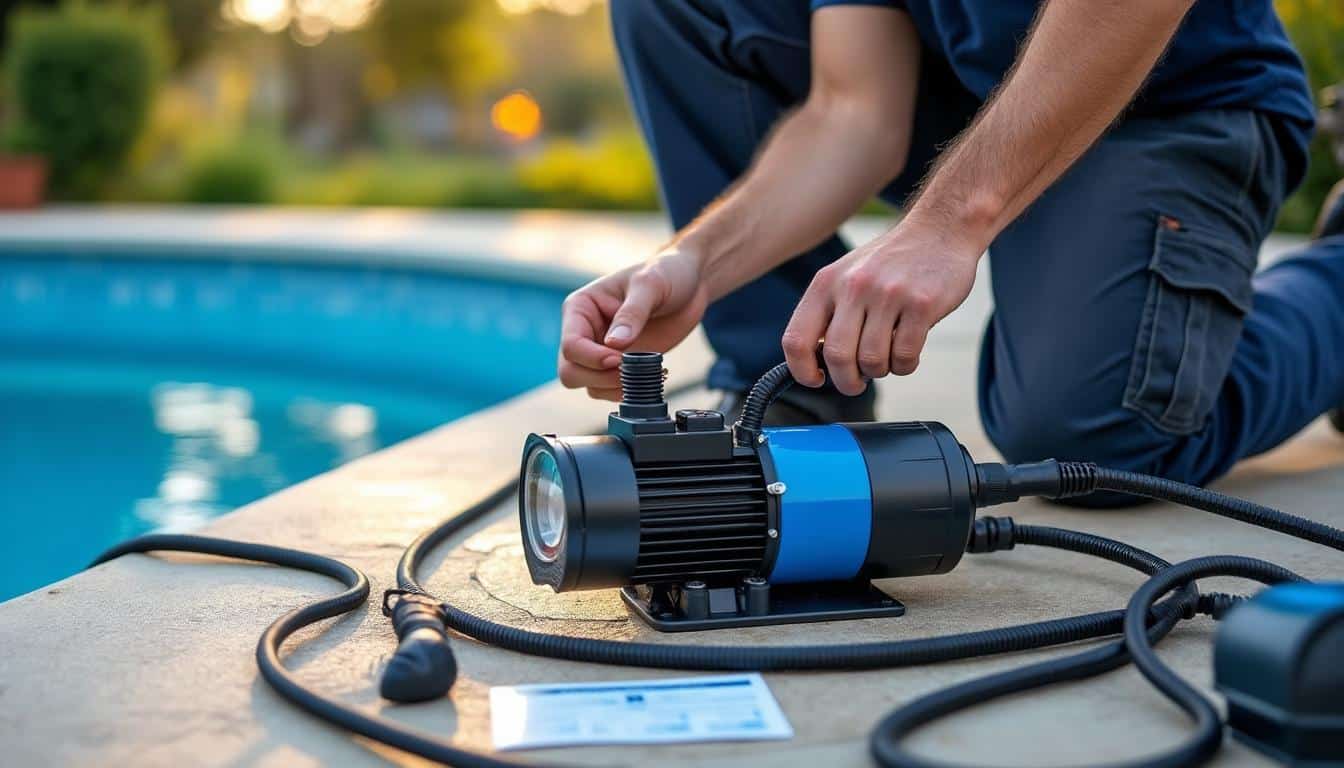 Illustration: Rôle de la pompe dans une piscine et importance d’un bon branchement