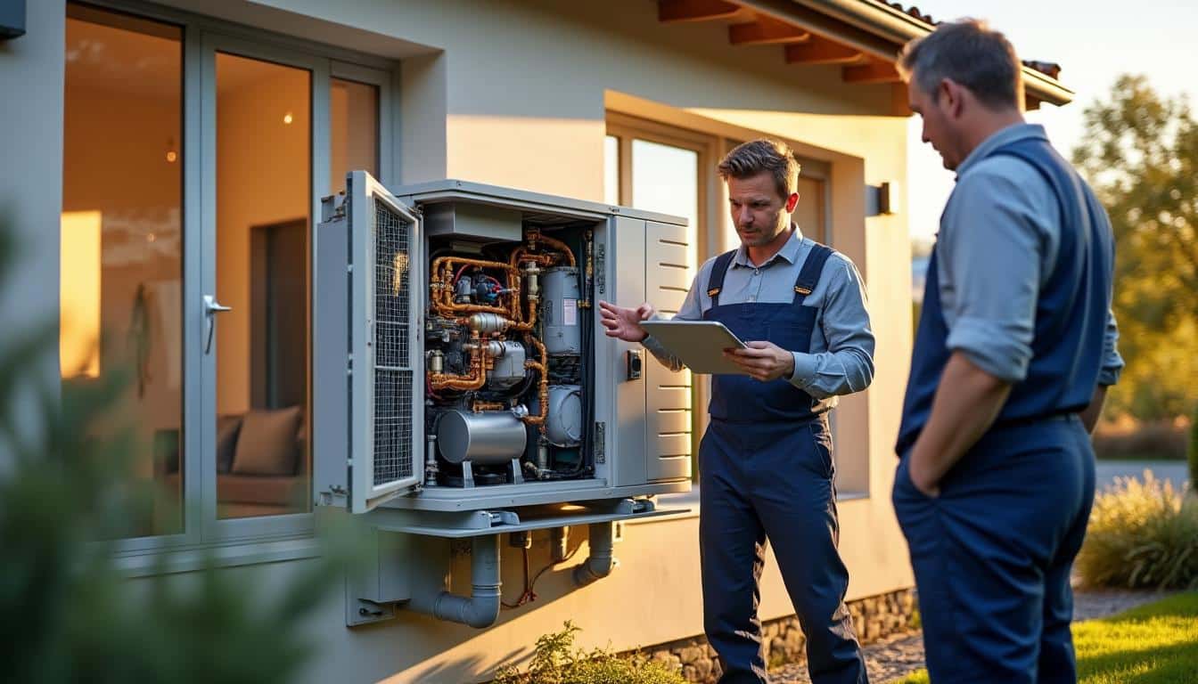 Illustration: Description du cycle thermodynamique et des composants d’une pompe à chaleur air-eau