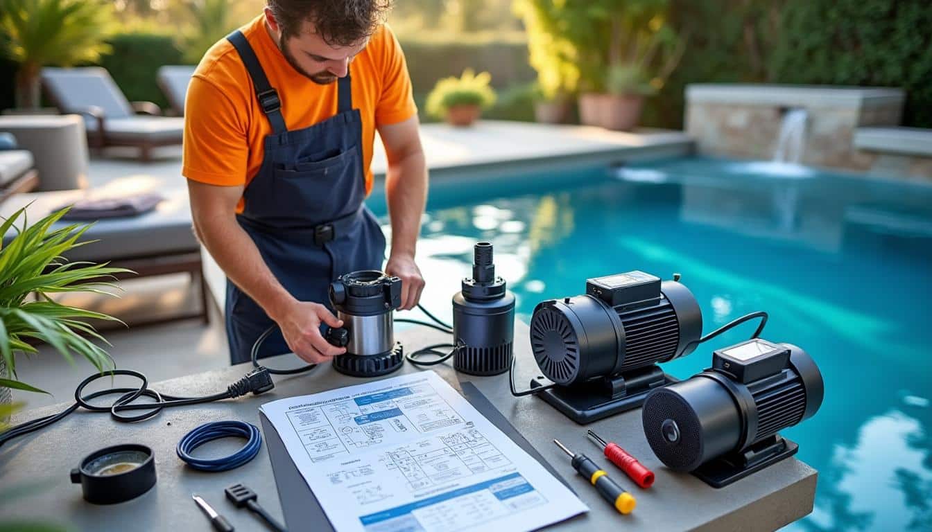 Illustration: Types de pompes de piscine et spécificités de branchement
