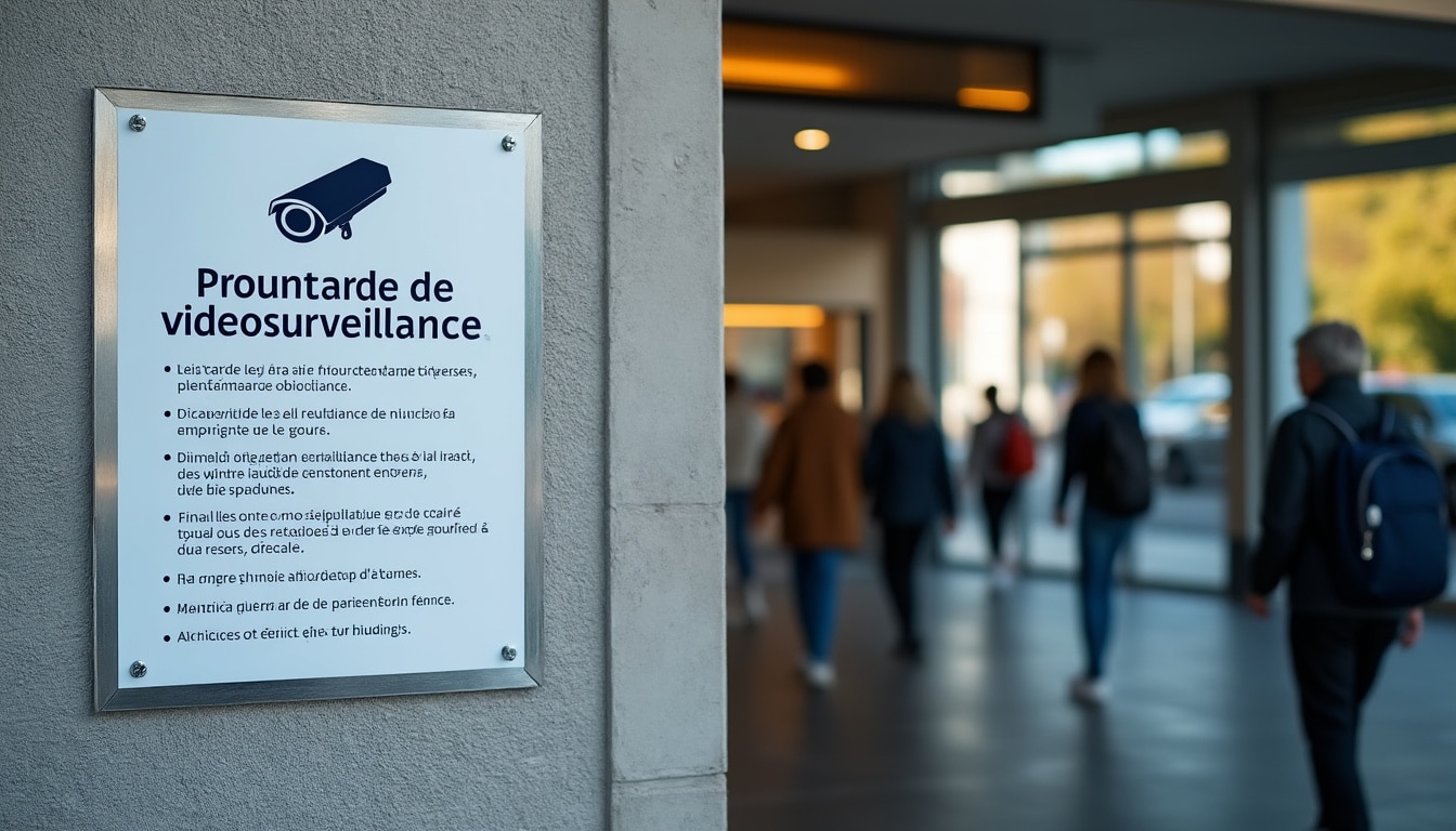 Illustration: Cadre légal, obligations et mentions d’un panneau de vidéosurveillance à imprimer