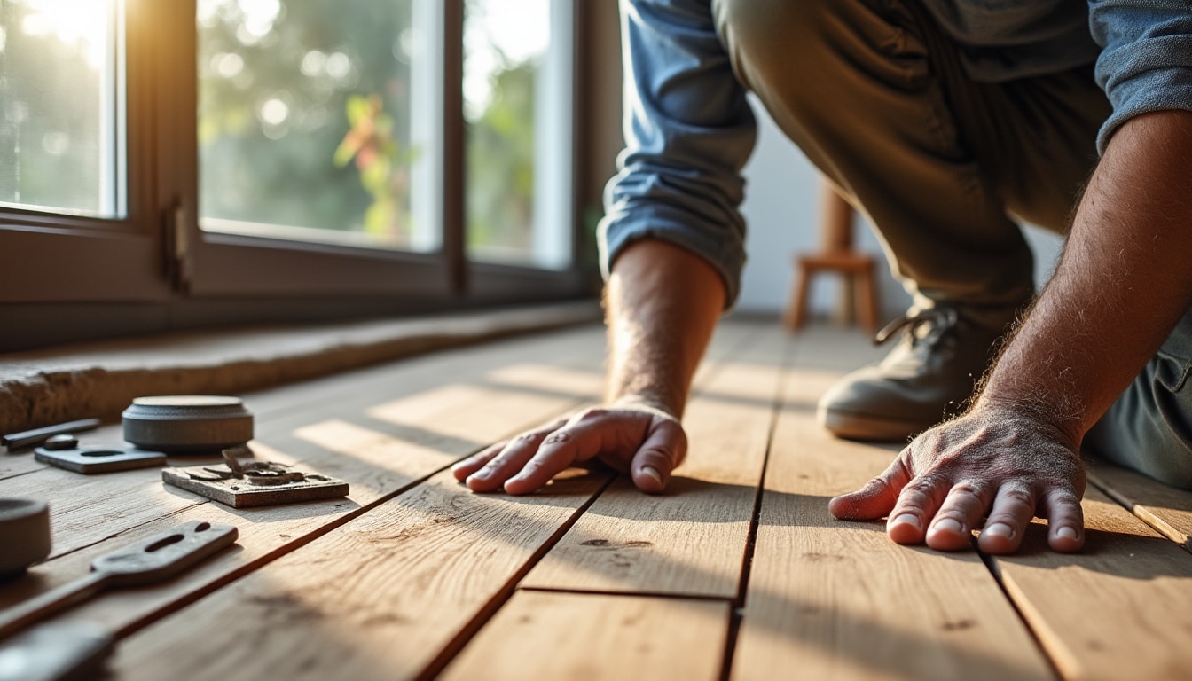 Illustration: Définition du sens de pose du parquet flottant