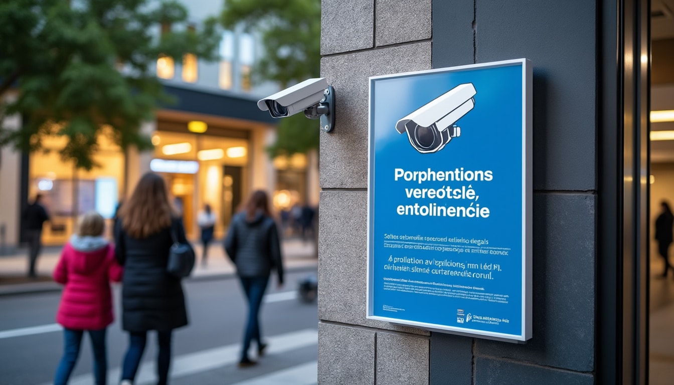 Illustration: Les obligations légales du panneau de vidéosurveillance selon le lieu d’installation