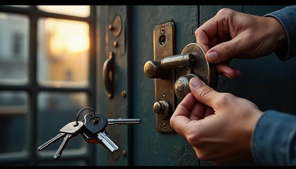 Porte blindée serrure coincée ouverture : causes et solutions efficaces