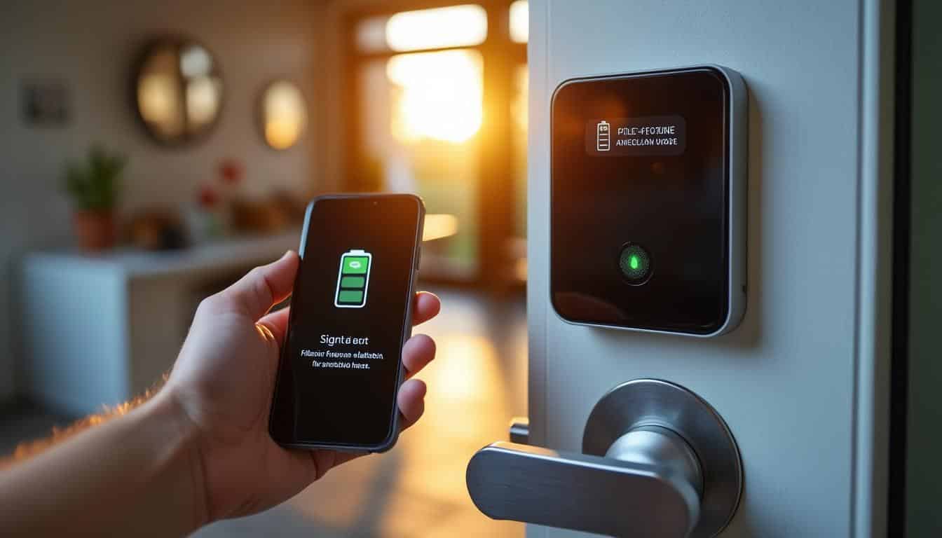 Illustration: Identifier les risques et conséquences d’une serrure connectée à pile faible ou signal faible
