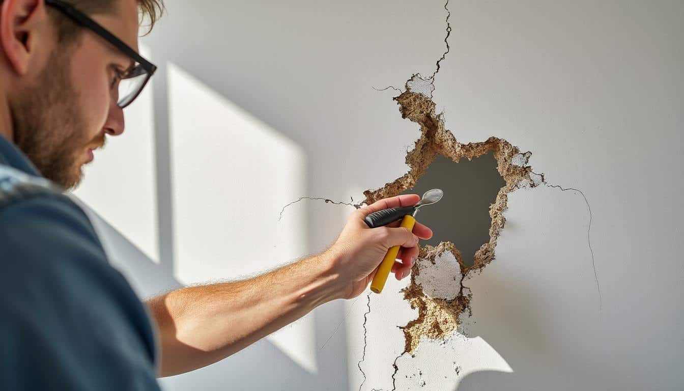 Réparer un trou accidentel dans une cloison placo