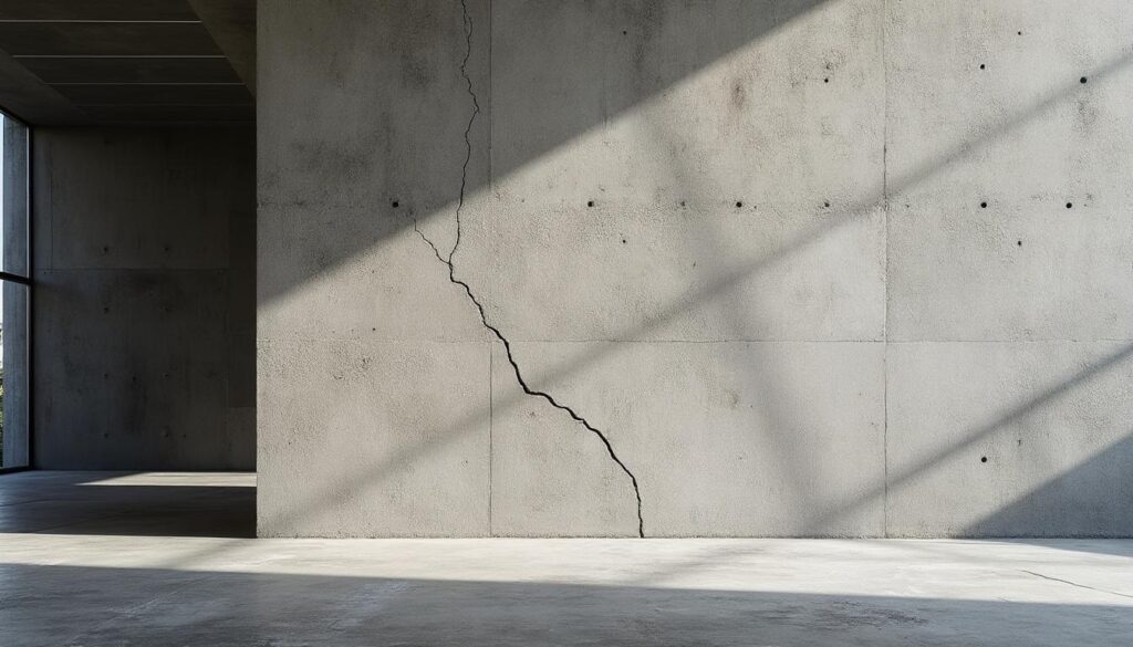 Comment réagir à une fissure visible sur une poutre en béton ?