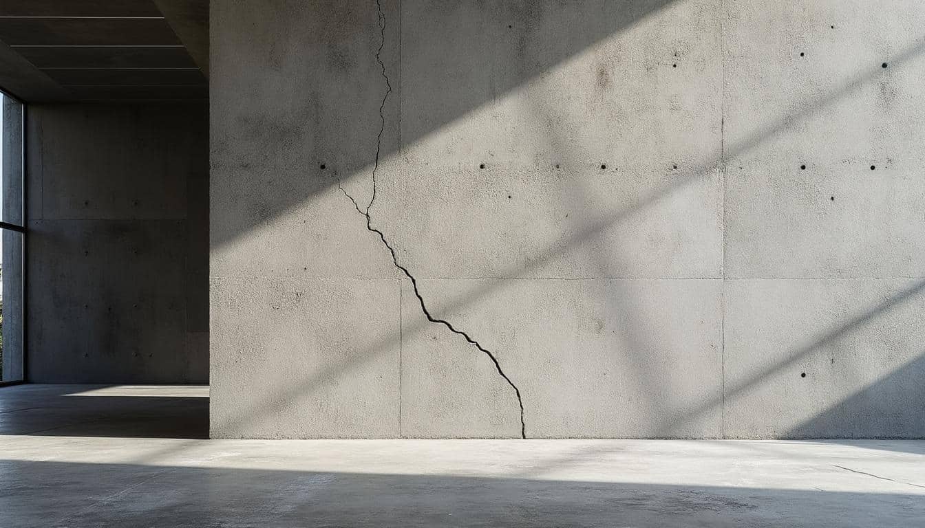 Comment réagir à une fissure visible sur une poutre en béton ?