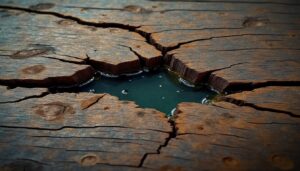 Les impacts de l’humidité persistante sur une fissure de poutre