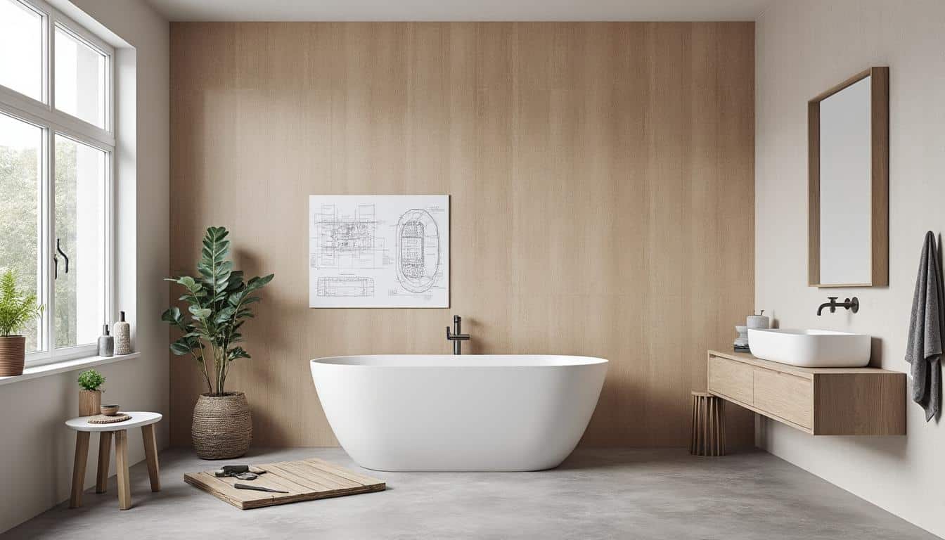 Illustration: Comment choisir le lambris idéal pour une salle de bain fonctionnelle et esthétique