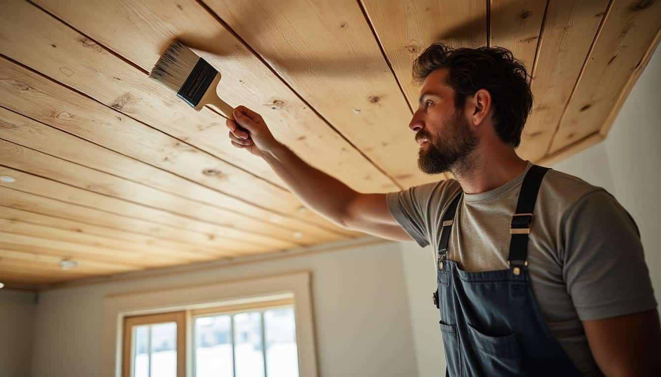 Illustration: Comprendre les particularités du lambris vernis pour un plafond réussi
