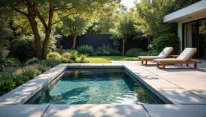 Image mise en avant pour Piscine compacte : béton armé et design réunis dans votre jardin