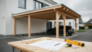Plan de carport adossé en PDF pour bien construire