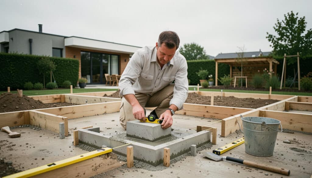 Plot béton de fondation : bien choisir et le poser