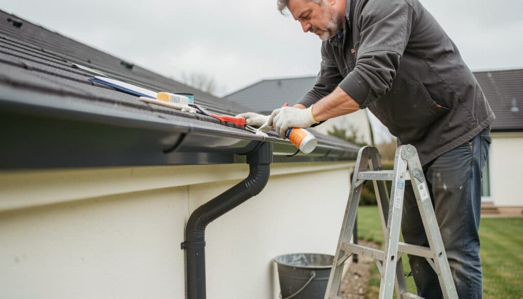 Réparer une gouttière qui fuit sans aggraver les dégâts