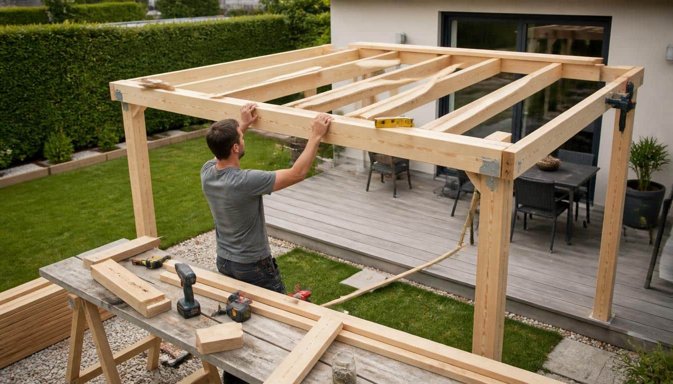 Construire une pergola en bois étape par étape